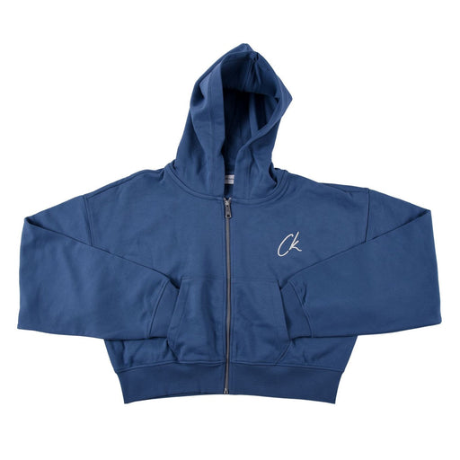 Produktbild Hoodie - Calvin Klein Jeans Cropped Hoodie mit Logo Damen Pullover Blau L