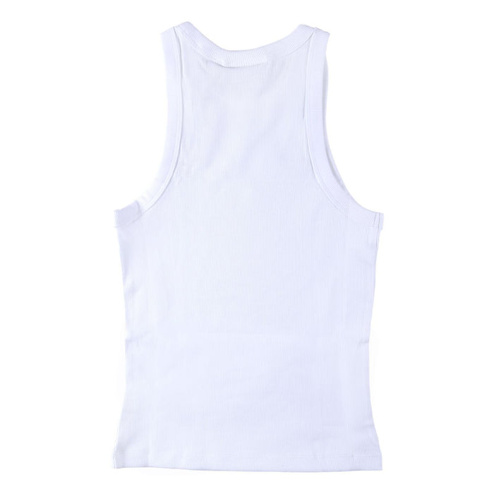 Calvin Klein Jeans Woven Label Tank Top Damen Slim-Fit Weiß S