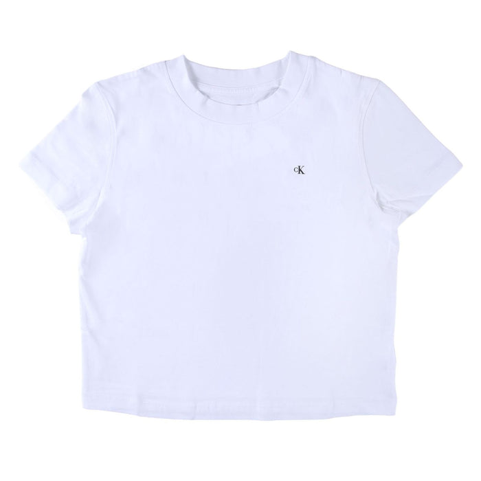 Calvin Klein Jeans Cotton Monogram Damen T-Shirt weiß XS