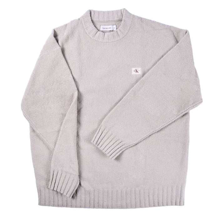 Calvin Klein Jeans Linear Sweater Herren Pullover boxy fit beige XL