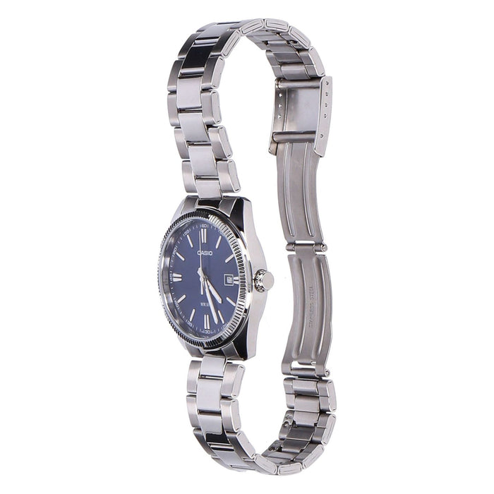 Casio Collection MTP-1302PD-2AVEF Quarz Herren Edelstahl silber-blau