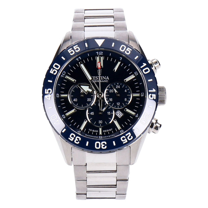 Festina Chronograph Keramik F20575/2 Herren Edelstahl