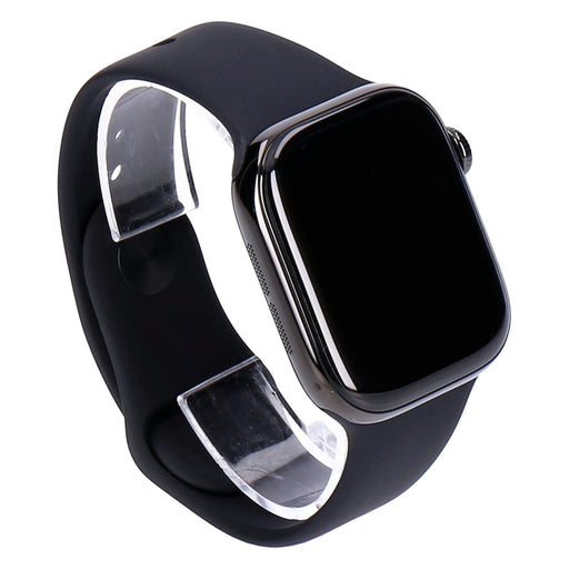 Produktbild Smartwatch - Apple Watch Series 10 42mm GPS + 4G Titan Schiefer Titangehäuse, Sportarmband Schwarz Gr. S/M