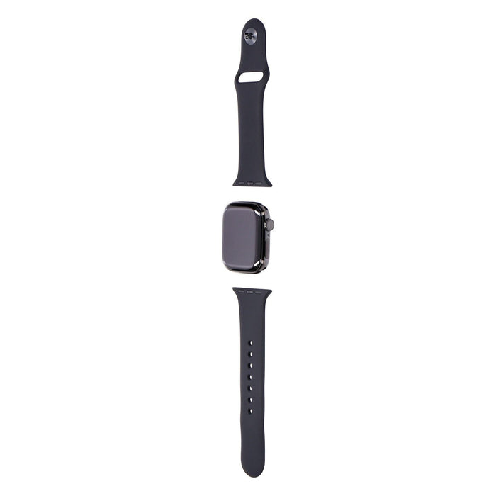 Apple Watch Series 10 42mm GPS + 4G Titan Schiefer Titangehäuse, Sportarmband Schwarz Gr. S/M