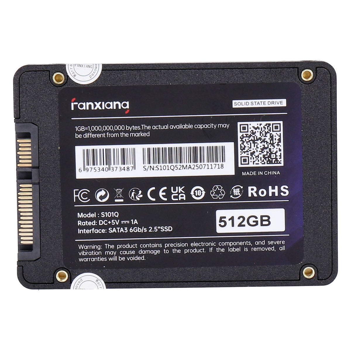 Produktbild interne SSD - Fanxiang S101Q int. 2.5" SATA III SSD 512GB