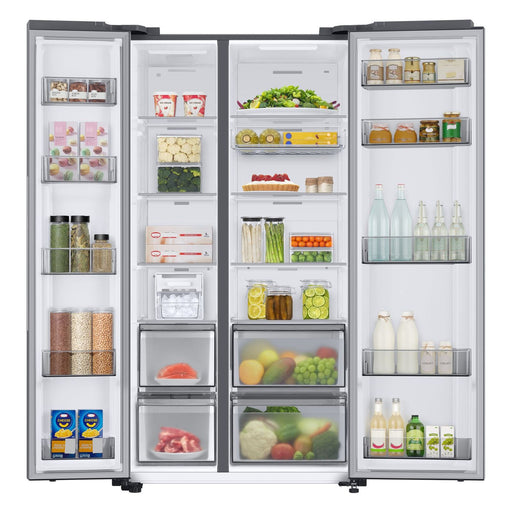 Produktbild Side-by-Side - Samsung RS66DG813CS9 Side-by-Side Kühlkombination Freistehend 652 l C Edelstahl