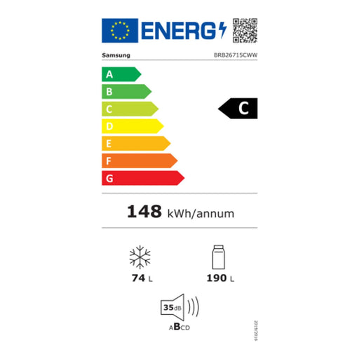 Produktbild Einbaukühlgefrierkombination - Samsung BRB26715CWW/EG Kühl Gefrierkombi Einbau Weiß