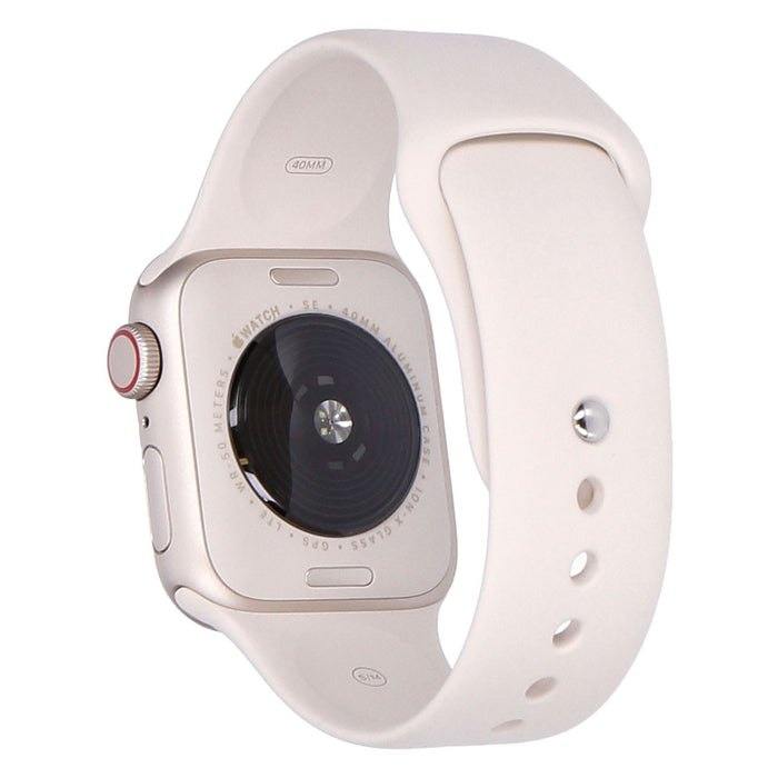 Apple Watch SE (Gen.2) 40mm GPS + 4G Starlight Aluminiumgehäuse mit Sportarmband S/M