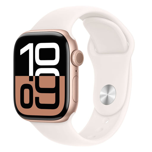 Produktbild Smartwatch - Apple Watch Series 10 GPS+Cellular 42mm Aluminium Roségold Sportarmband Blassrosa S/M