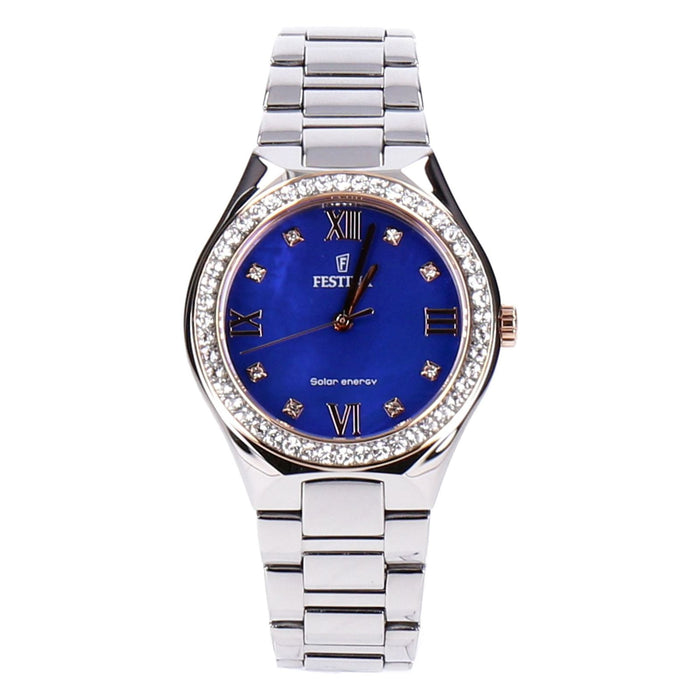 Festina Solar F20658/2 Edelstahl Damen Armbanduhr