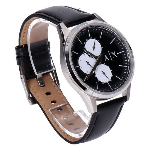 Produktbild Quarzuhr - Armani Exchange Dante Armbanduhr schwarz Herren Lederarmband