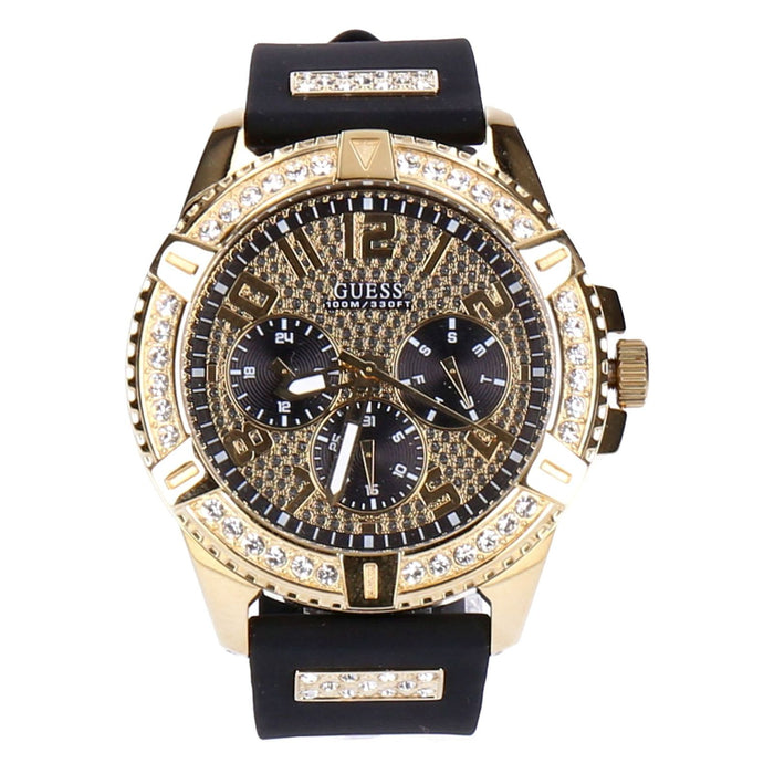 Guess Frontier Herren Armbanduhr Schwarz/Gold