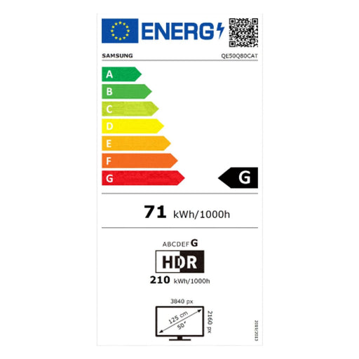 Produktbild QLED-Fernseher - Samsung QE50Q80CATXXN Fernseher 50" (127cm) 4K Ultra HD Smart-TV WLAN Karbon, Silber