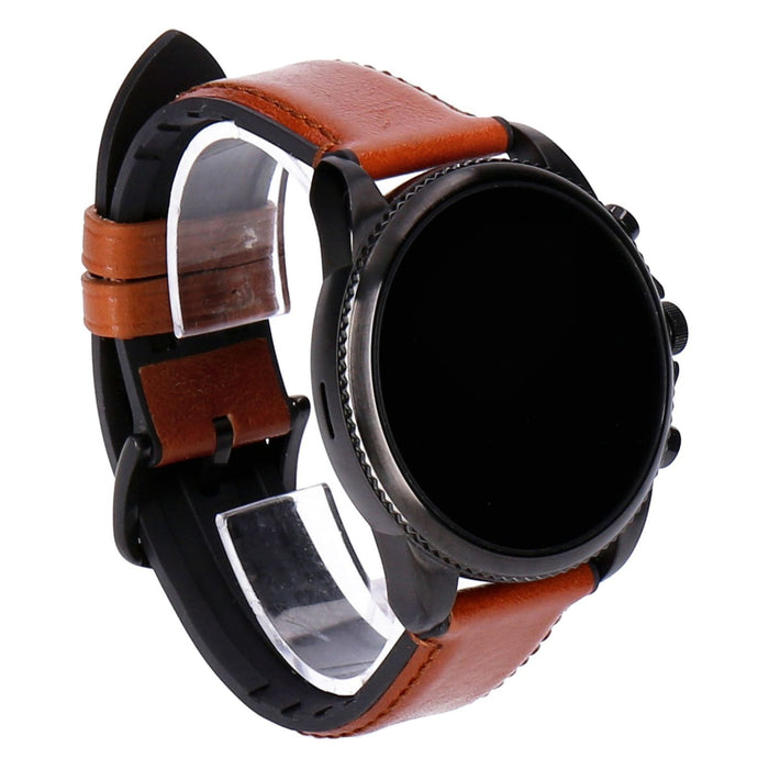 Fossil Smartwatch Gen 6 Herren Schwarz/Braun Lederarmband Braun