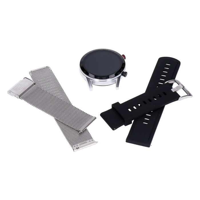 Lotus Herren Smartwatch 45 mm Edelstahl silber