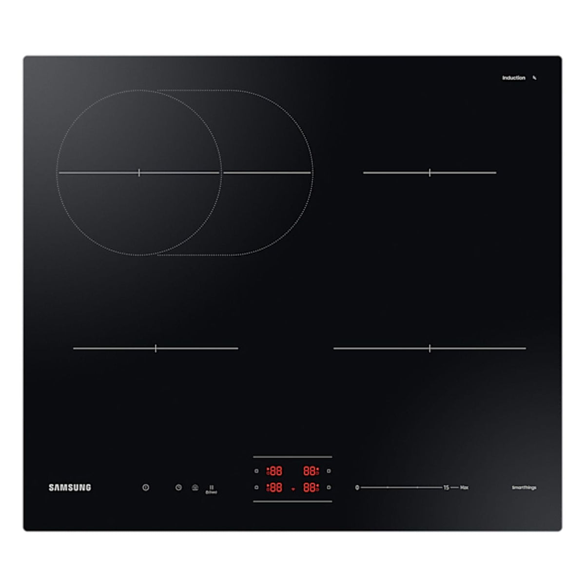 Produktbild Induktions-Kochfeld - Samsung NZ64B4016FK/U1 Induktionskochfeld Autarkes Glaskeramik Schwarz 60 cm