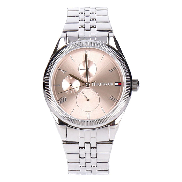 Tommy Hilfiger Monica Damen Quarzuhr Silber Ziffernblatt Rosa