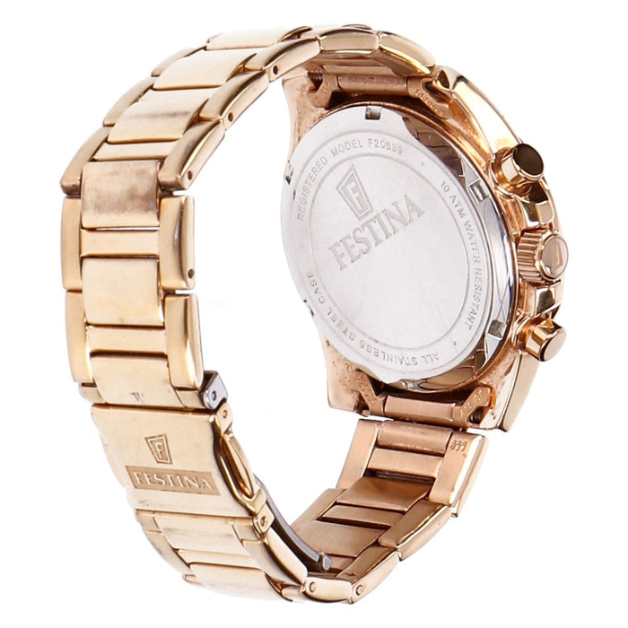 Festina Boyfriend F20639/2 Damenuhr Rosegold Chronograph Edelstahl Rose/Rainbow