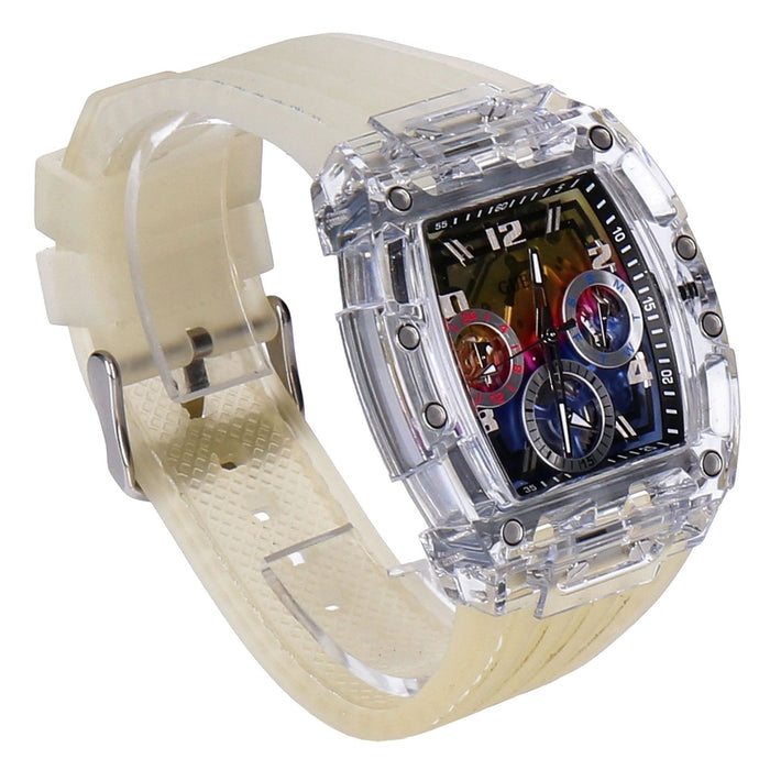 Guess Phoenix One Size Transparent Rainbow Herrenarmbanduhr