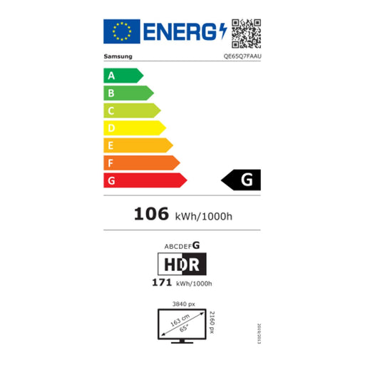 Produktbild QLED-Fernseher - Samsung  QE65Q7FAAU 65 Zoll 4K