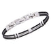 Breil Armband Loop Herren Stahl Silber/Schwarz verstellbar