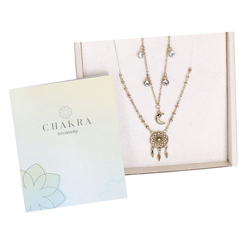 Produktbild Edelstahlarmband - Brosway Damen Halskette Traumfänger Edelstahl vergoldet