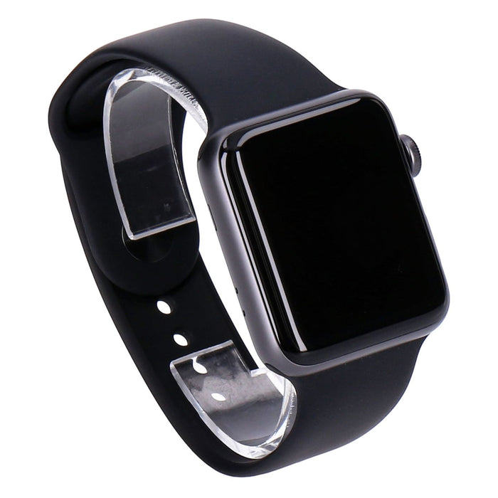 Apple Watch Series 3 42mm GPS Spacegrau Aluminiumgehäuse mit Sportarmband schwarz