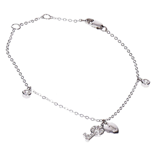 Produktbild Edelstahlarmband - Eye Candy Armband 925er Sterling Silber Schlüssel Herz Anhänger