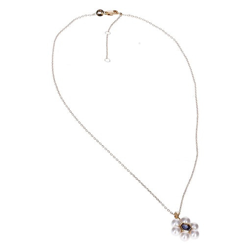 Produktbild Edelstahlarmband - Eye Candy Halskette 925er Sterling Silber Blume Anhänger goldfarben