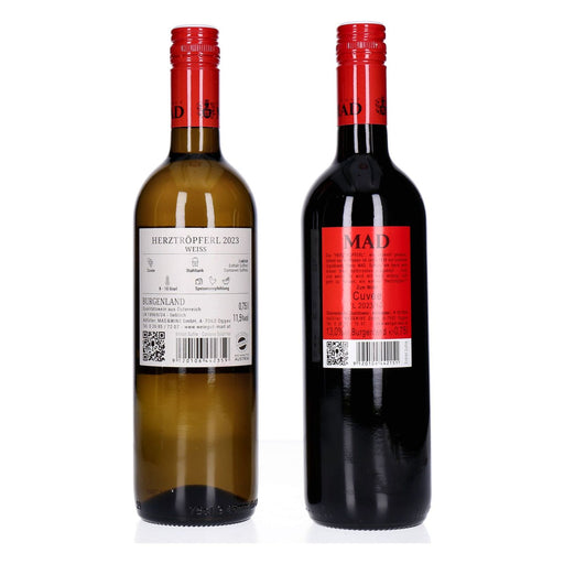 Produktbild Roséwein - Weingut MAD Geschenk-Set Herztröpferl 2 x 0,75 L rot & weiss