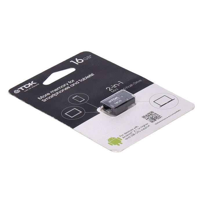 TDK 2 in 1 Mini 16GB USB-Stick USB Type-A / Micro-USB 2.0 Schwarz