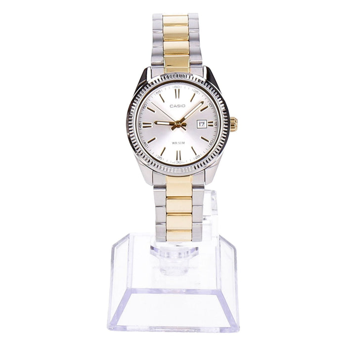 Casio Damen Armbanduhr LTP-1302PSG-7AVEF Farbe gold-silber