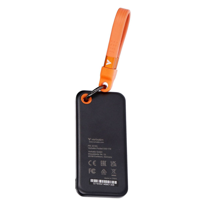 Verbatim Pocket ext. SSD 1TB Schwarz/Orange