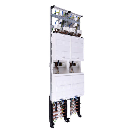 Produktbild Drehstromzähler - hager Komplettfeld Zählerfeld univers Z 4Zähler 4 Zählerplätze, 3-polig, H 1350mm, 2-feldig