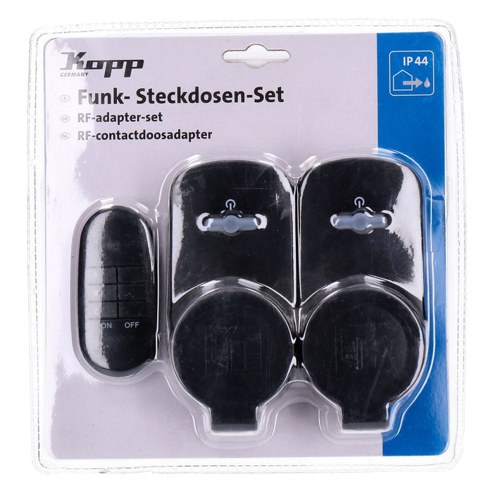 Kopp Funk-Steckdosen-Set 2+1 IP44