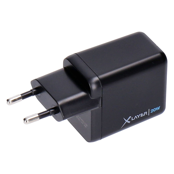 XLAYER 20W USB-C Ladegerät Universal, 230V schwarz