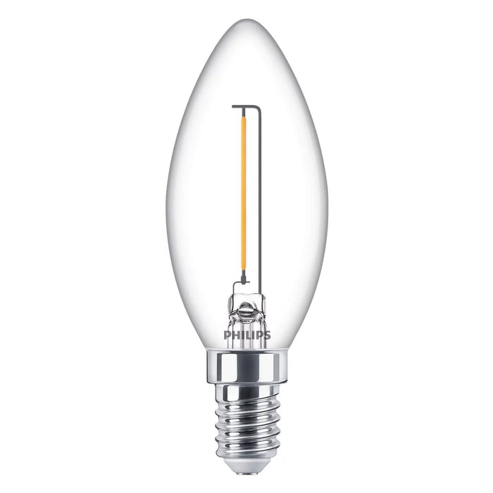 Philips 15W B35 E14 Filament-Kerzenlampe transparent