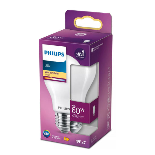Produktbild LED-Leuchtmittel - Philips 60W A60 E27 LEDclassic LED-Lampe