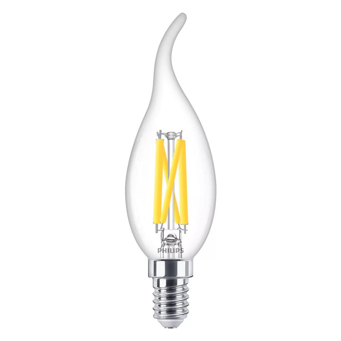 Philips 40W BA35 E14 LED-Filament-Kerzenlampe transparent
