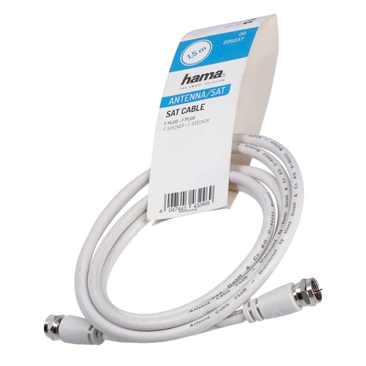 Produktbild SAT-Kabel - hama Sat-Anschlusskabel 75DB 1,5m weiss