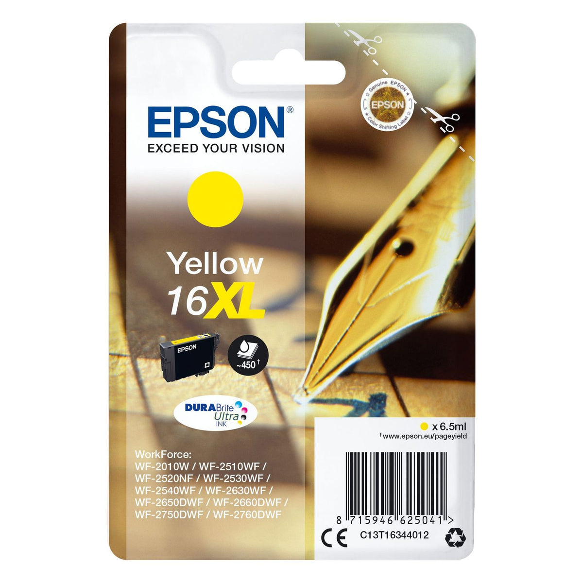 Epson Druckerpatrone DURABrite Ultra 16XL gelb