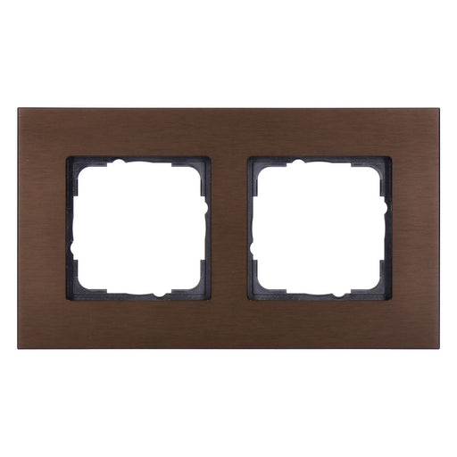 Produktbild Montagezubehör - Gira Abdeckrahmen 2-fach Gira Esprit 0212127 Alum. Braun