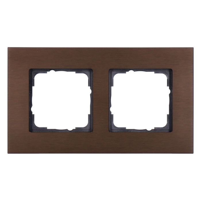 Gira Abdeckrahmen 2-fach Gira Esprit 0212127 Alum. Braun