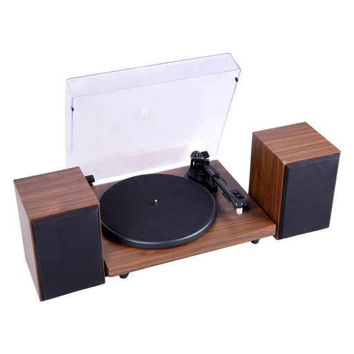 Produktbild Multifunktionsspieler - Mersoco B10 HiFi Schallplattenspieler Bluetooth USB Holzoptik Braun