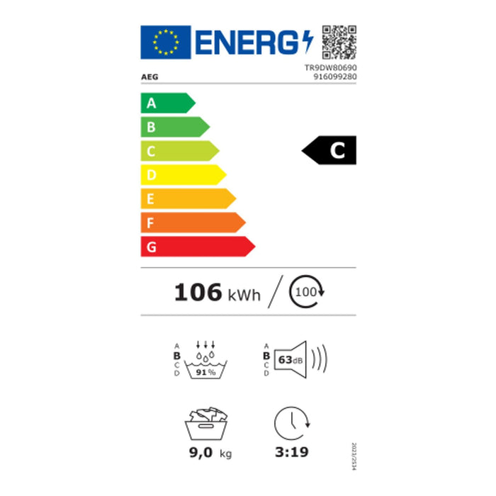 AEG Wärmepumpentrockner TR9DW80690