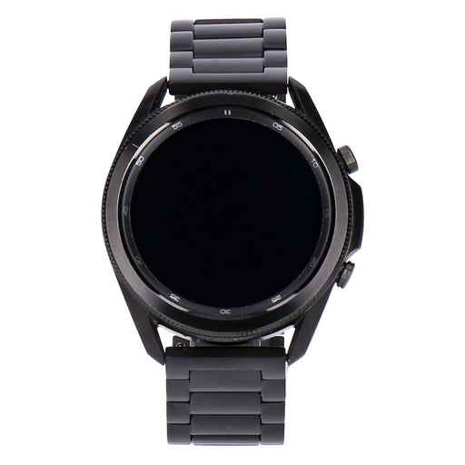 Produktbild Smartwatch - Samsung Galaxy Watch3 Titan 45mm Mystic Black Titaniumgehäuse Schwarz, Edelstahlarmband Schwarz