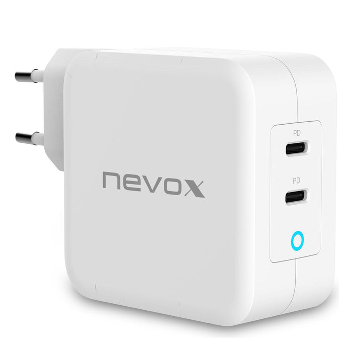 nevox Dual USB-C Ladegerät (100W) weiß