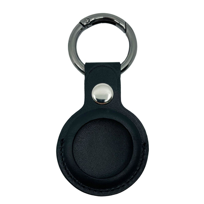 nevox StyleShell Schlüsselanhänger Echtleder Schwarz passend für Apple AirTag