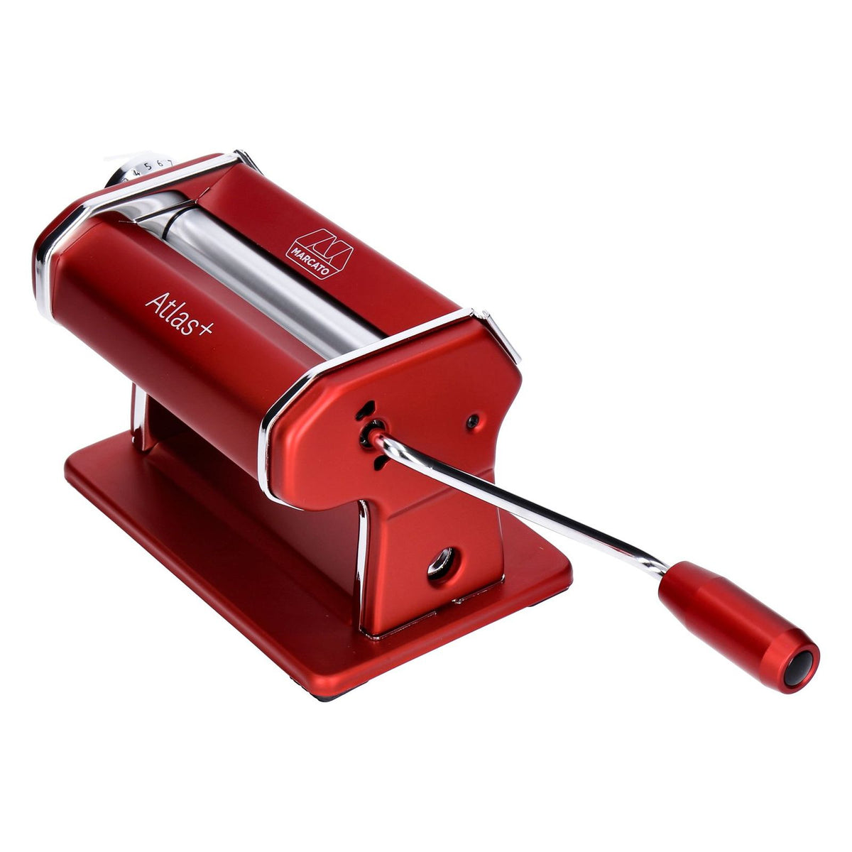 Produktbild Nudelmaschine - MARCATO Atlas+ Nudelmaschine Rot eloxiertem Aluminium mit 4 Typen