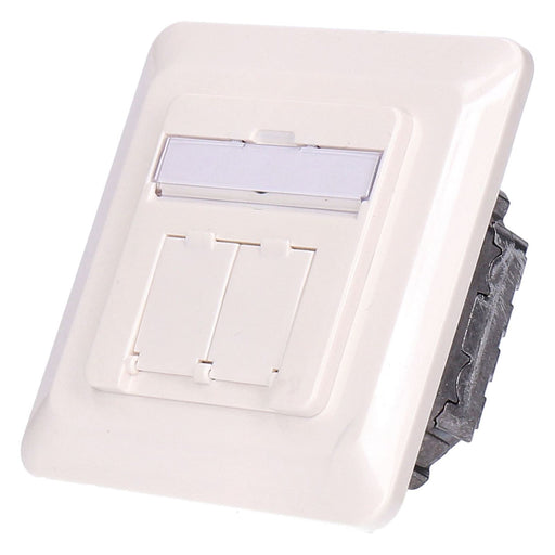 Produktbild Kabelmanagement - Datendose Cat.6A 500MHz oben/unten, Unterputz,